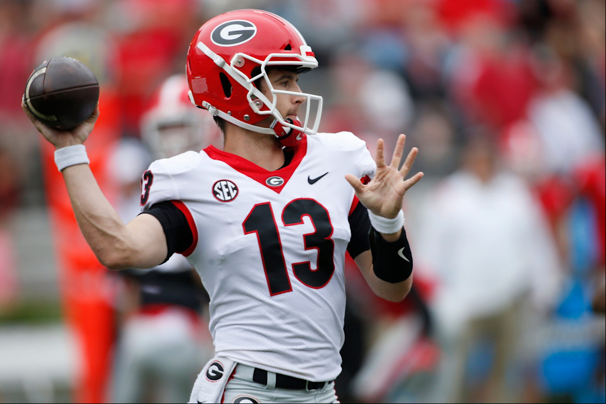 Football_NCAA_Georgia Bulldogs quarterback Stetson Bennett