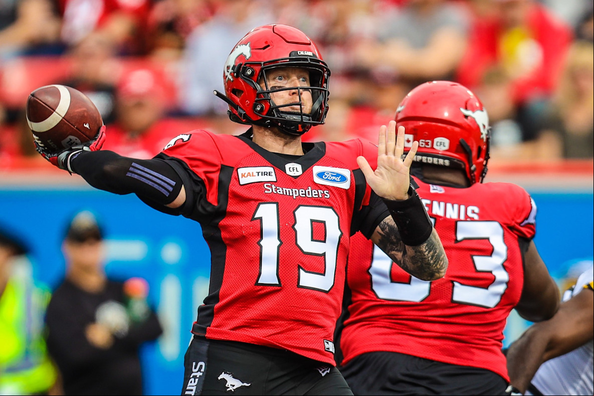 Football_CFL_Calgary Stampeders quarterback Bo Levi Mitchell