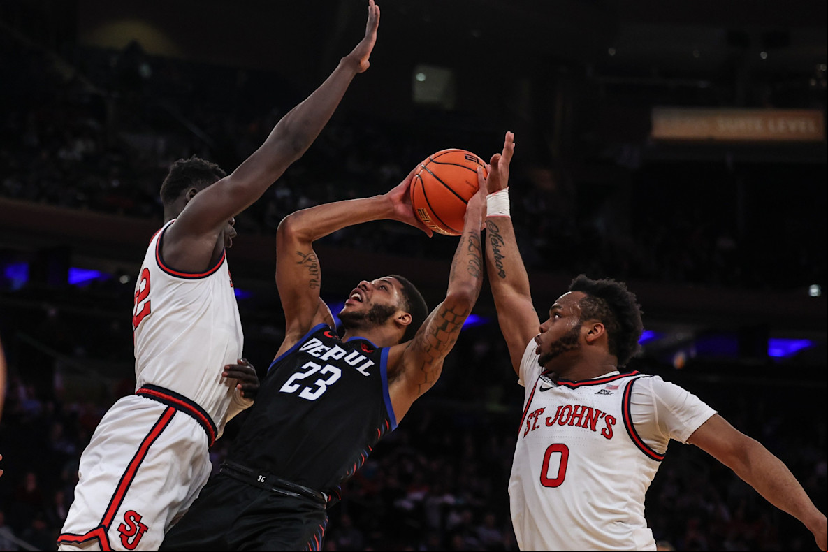 Basketball_NCAA_DePaul Blue Demons and St. John's Red Storm